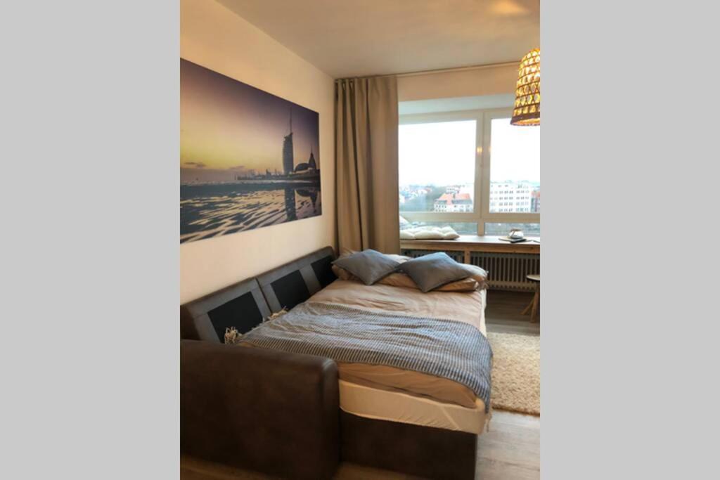 Yachtpanorama Weser Und Yachthafenblick 1 Zi 7Og 不来梅港 外观 照片