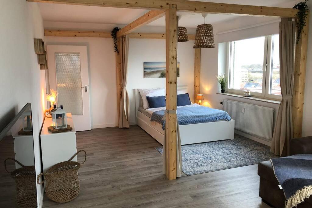 Yachtpanorama Weser Und Yachthafenblick 1 Zi 7Og 不来梅港 外观 照片